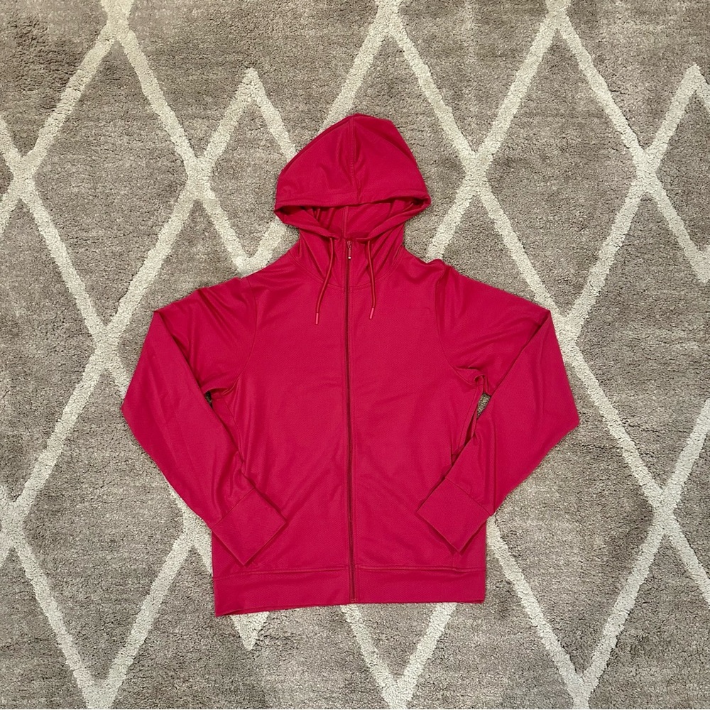 Uniqlo Women’s AIRism Mesh UV Protection Full-Zip Hoodie (Size Medium) Pink